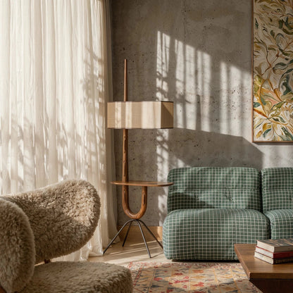 Solvaana Floor Lamp With Side Table