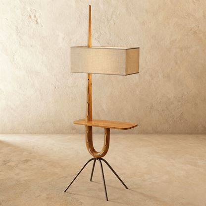 Solvaana Floor Lamp With Side Table
