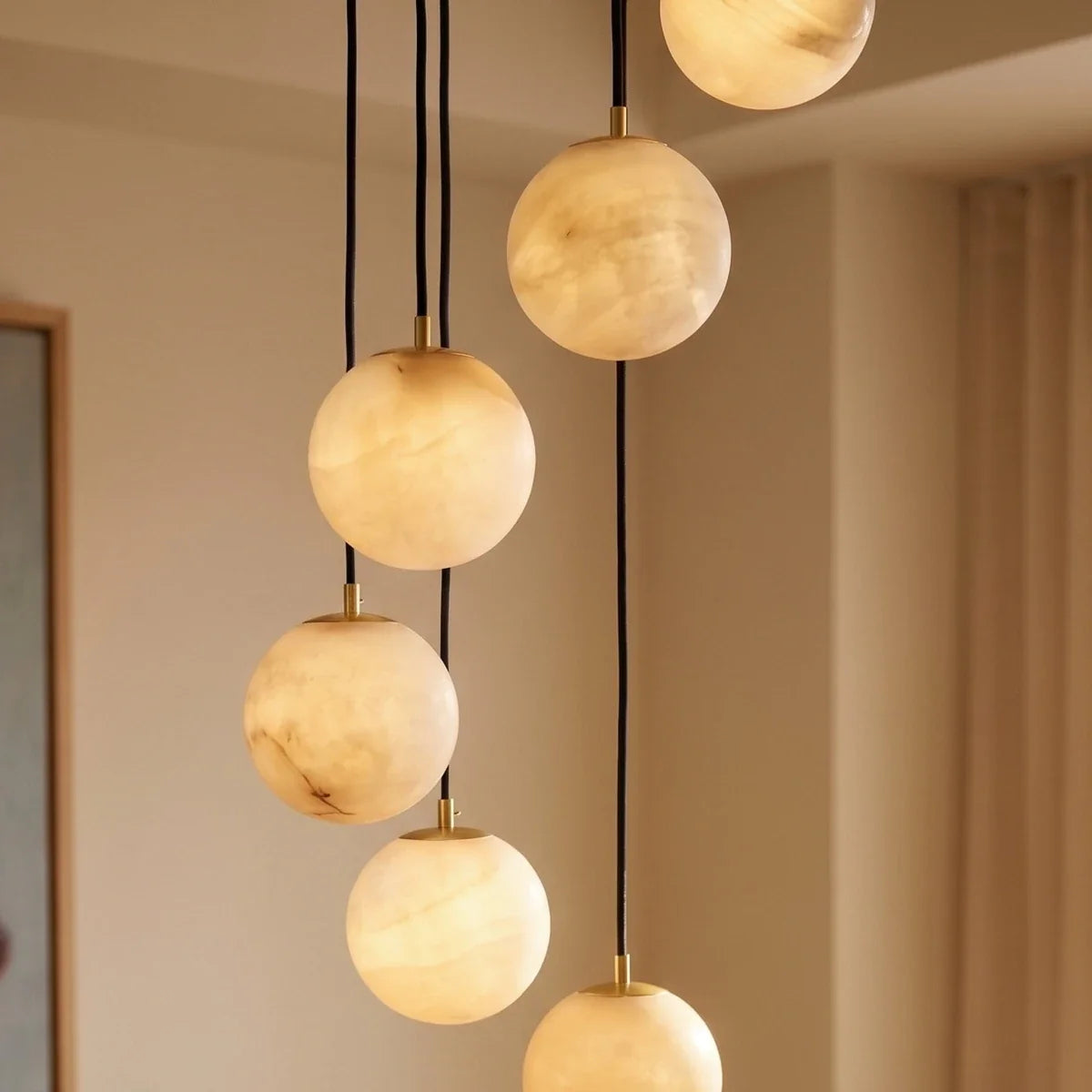 Tama Alabaster Chandelier Light