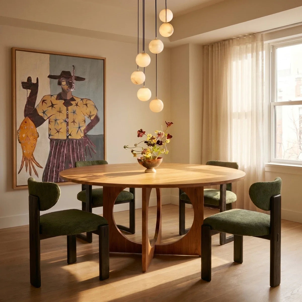 Tama Alabaster Chandelier Light