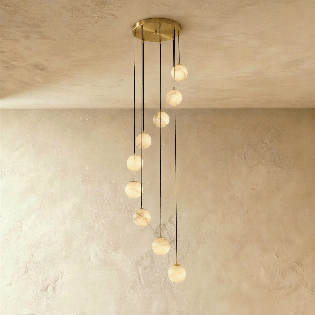 Tama Alabaster Chandelier Light