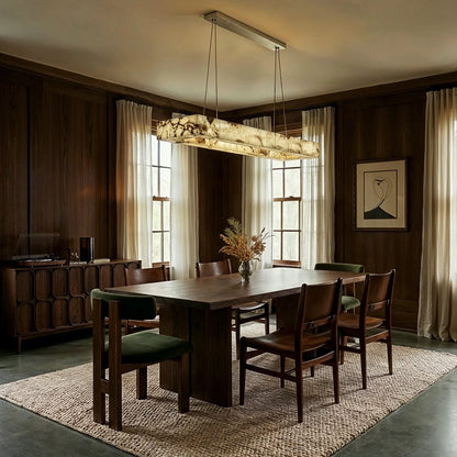 Teva Rectangular Alabaster Chandelier