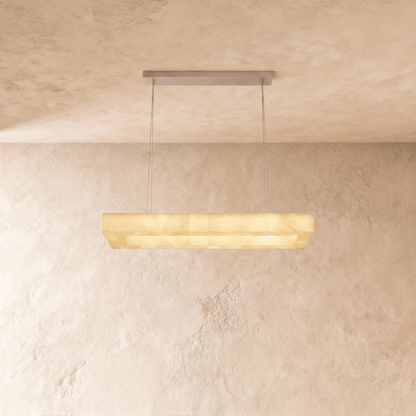 Teva Rectangular Alabaster Chandelier