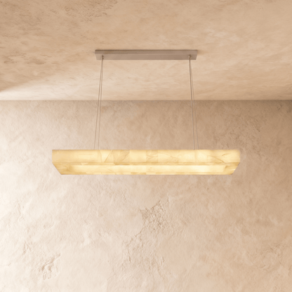 Teva Rectangular Alabaster Chandelier