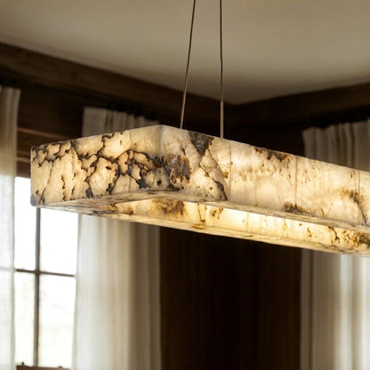 Teva Rectangular Alabaster Chandelier