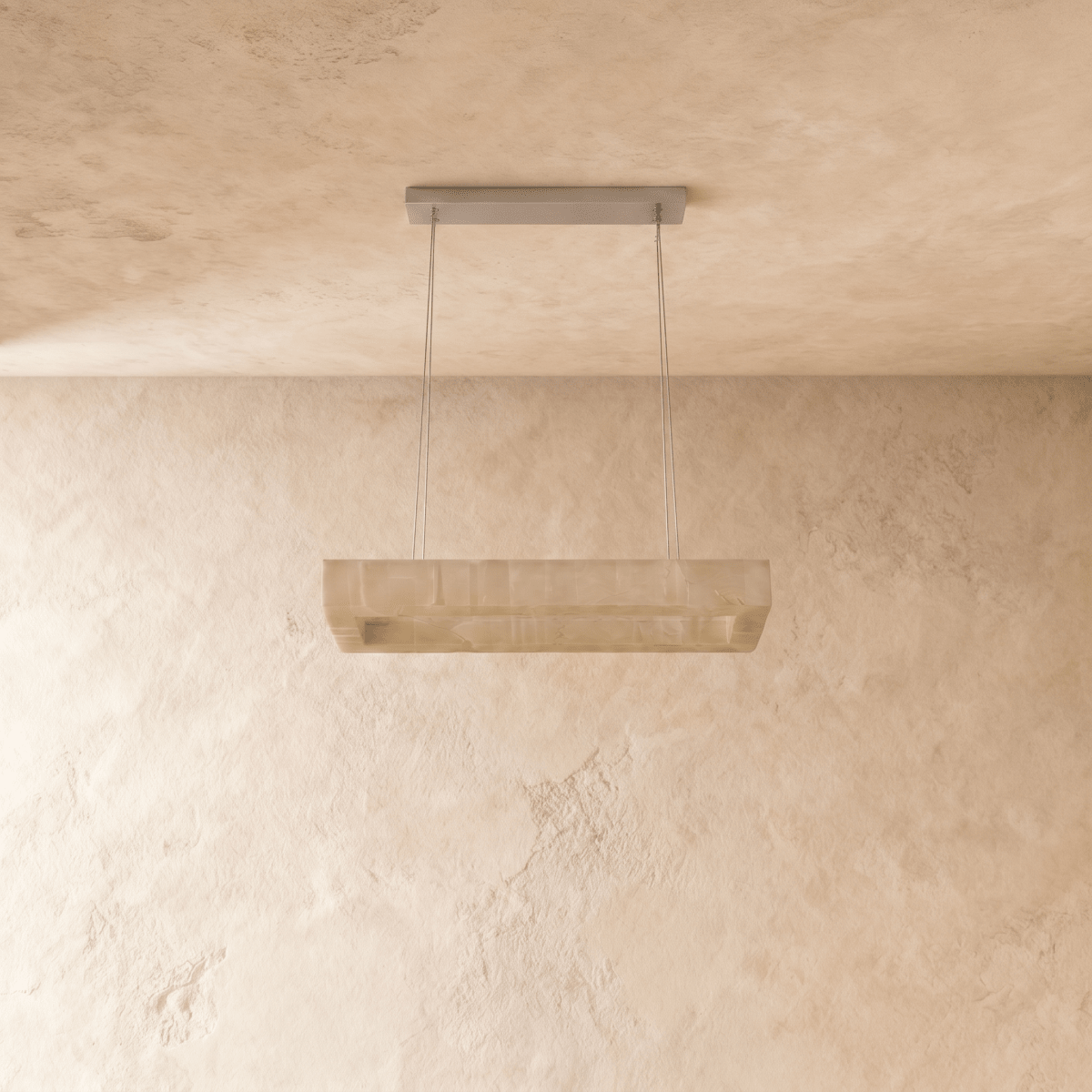 Teva Rectangular Alabaster Chandelier