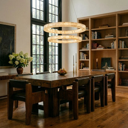 Teva Round Alabaster Chandelier