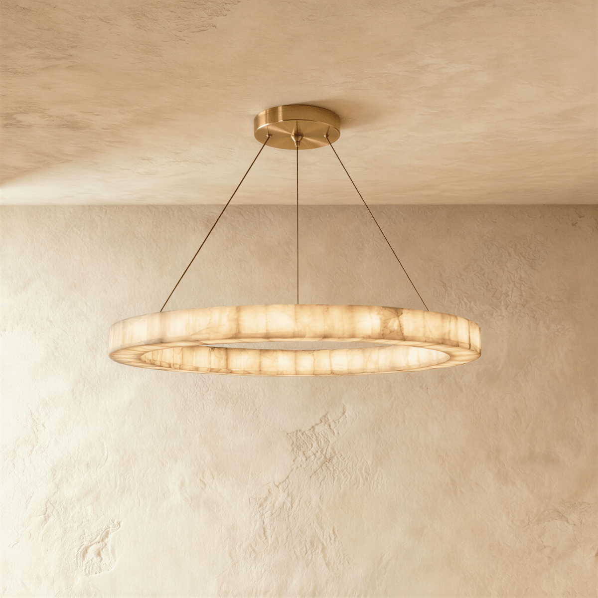 Teva Round Alabaster Chandelier