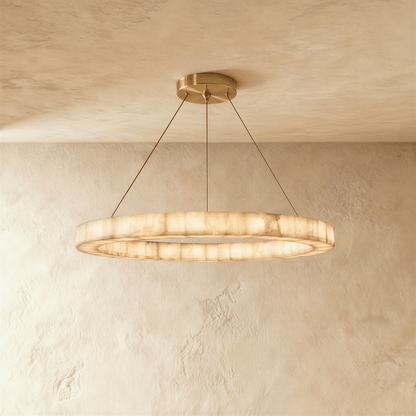 Teva Round Alabaster Chandelier