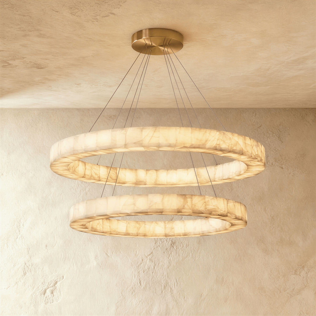 Teva Round Alabaster Chandelier