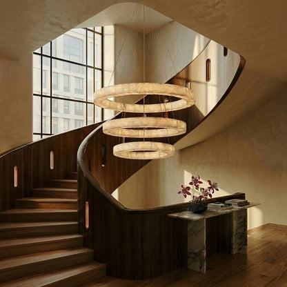 Teva Round Alabaster Chandelier