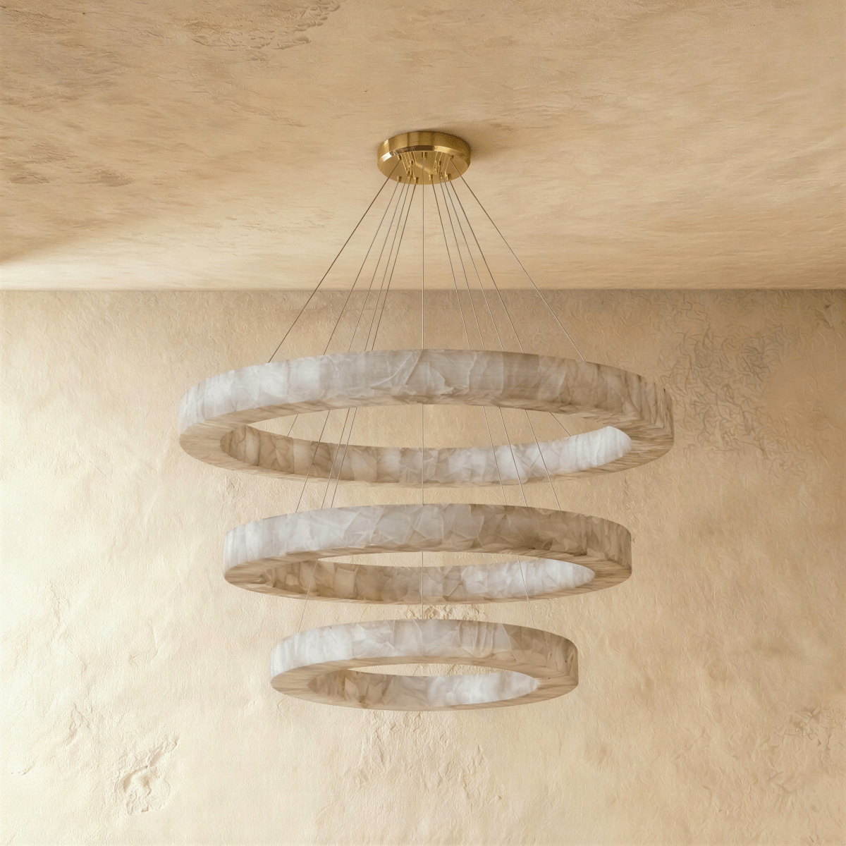 Teva Round Alabaster Chandelier