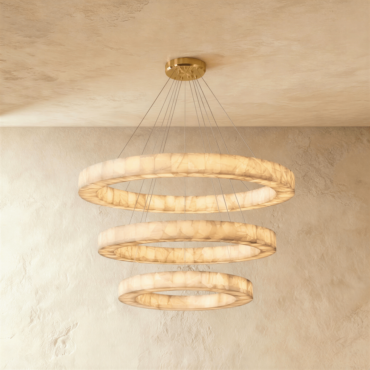 Teva Round Alabaster Chandelier