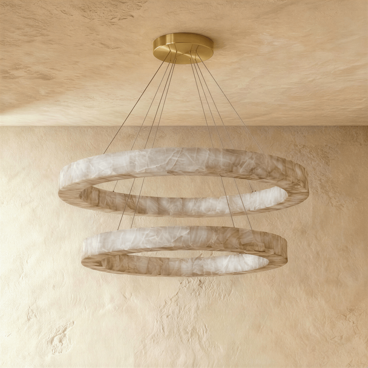 Teva Round Alabaster Chandelier