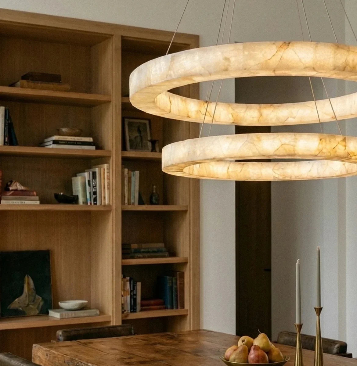 Teva Round Alabaster Chandelier
