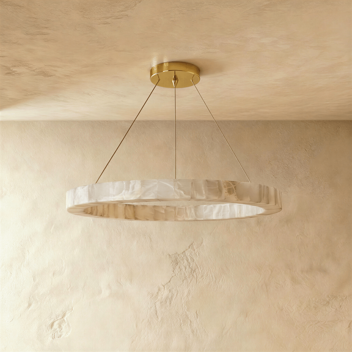 Teva Round Alabaster Chandelier