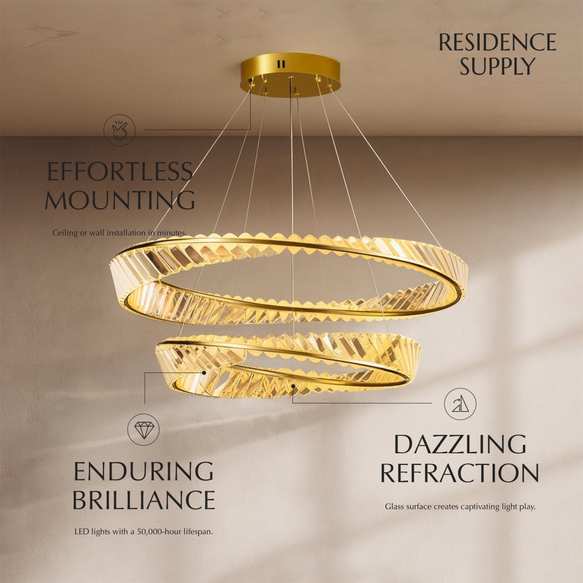 Tiwa 2-Tier Chandelier