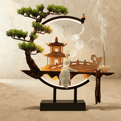 Tranquil Incense Burner Table Lamp