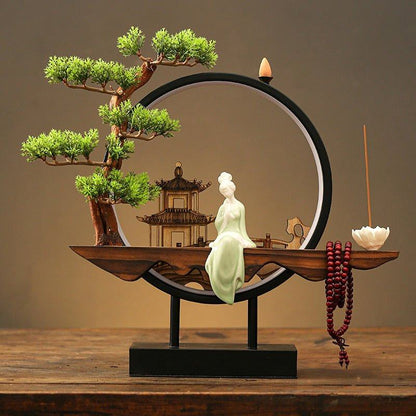 Tranquil Incense Burner Table Lamp