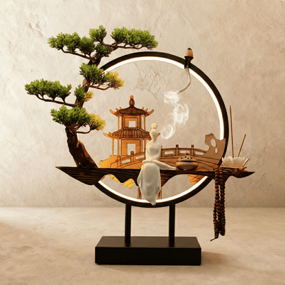 Tranquil Incense Burner Table Lamp