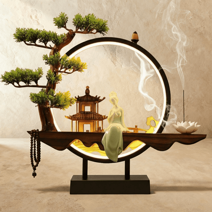 Tranquil Incense Burner Table Lamp