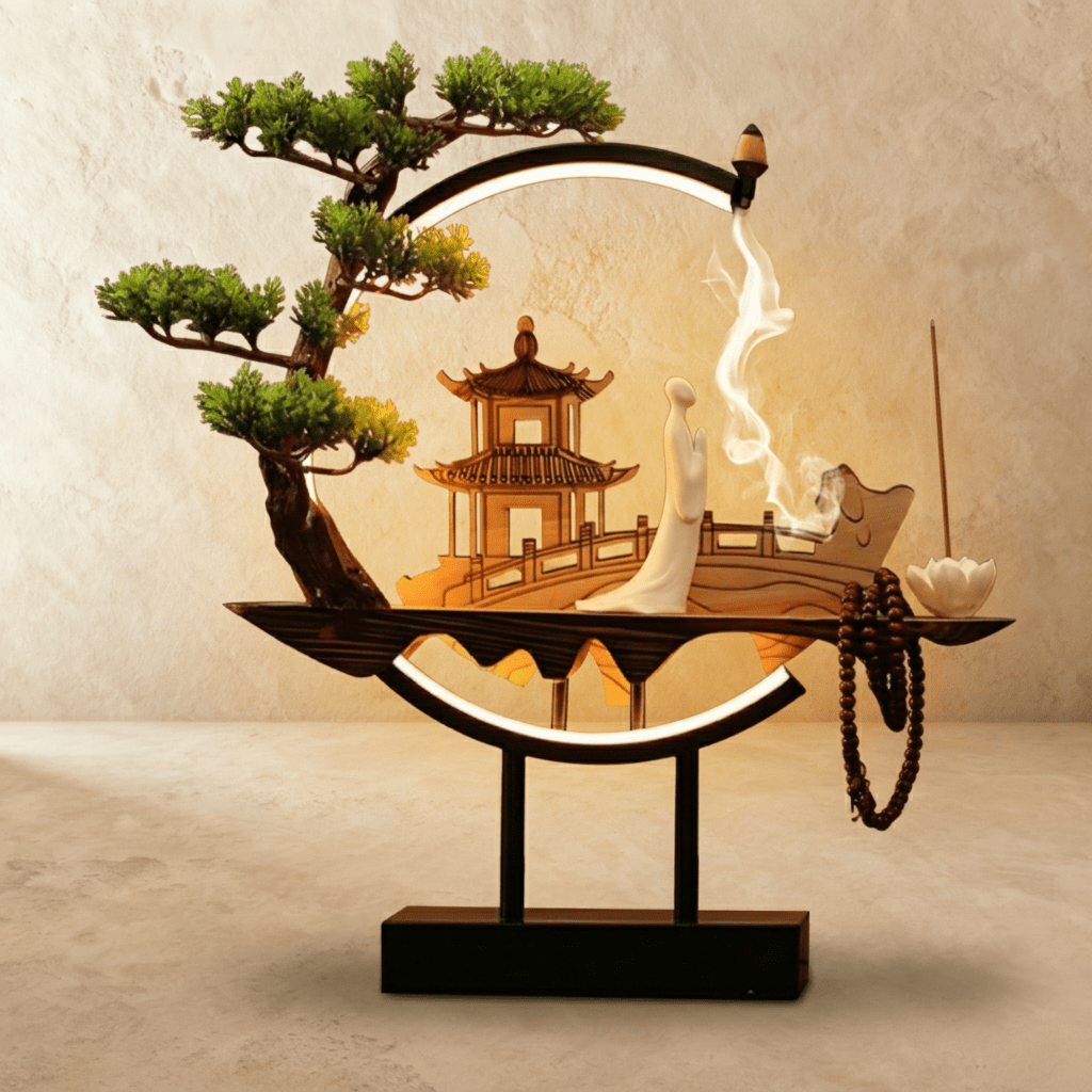 Tranquil Incense Burner Table Lamp