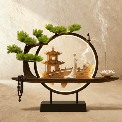 Tranquil Incense Burner Table Lamp