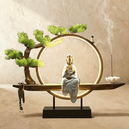 Tranquil Incense Burner Table Lamp