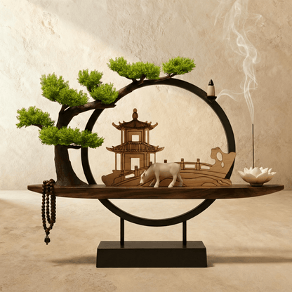 Tranquil Incense Burner Table Lamp