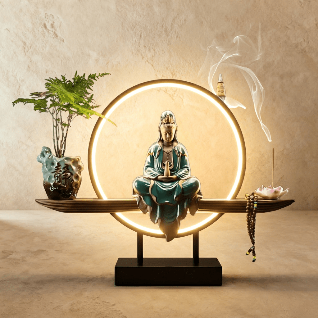 Tranquil Incense Burner Table Lamp