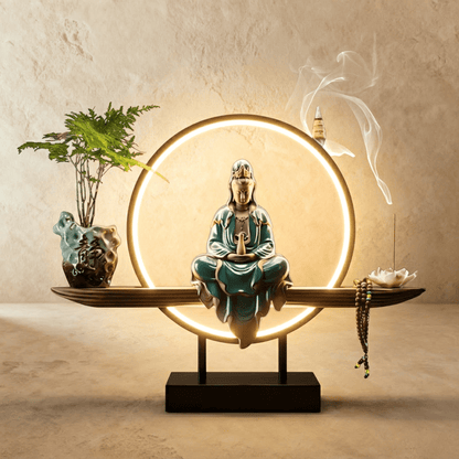 Tranquil Incense Burner Table Lamp