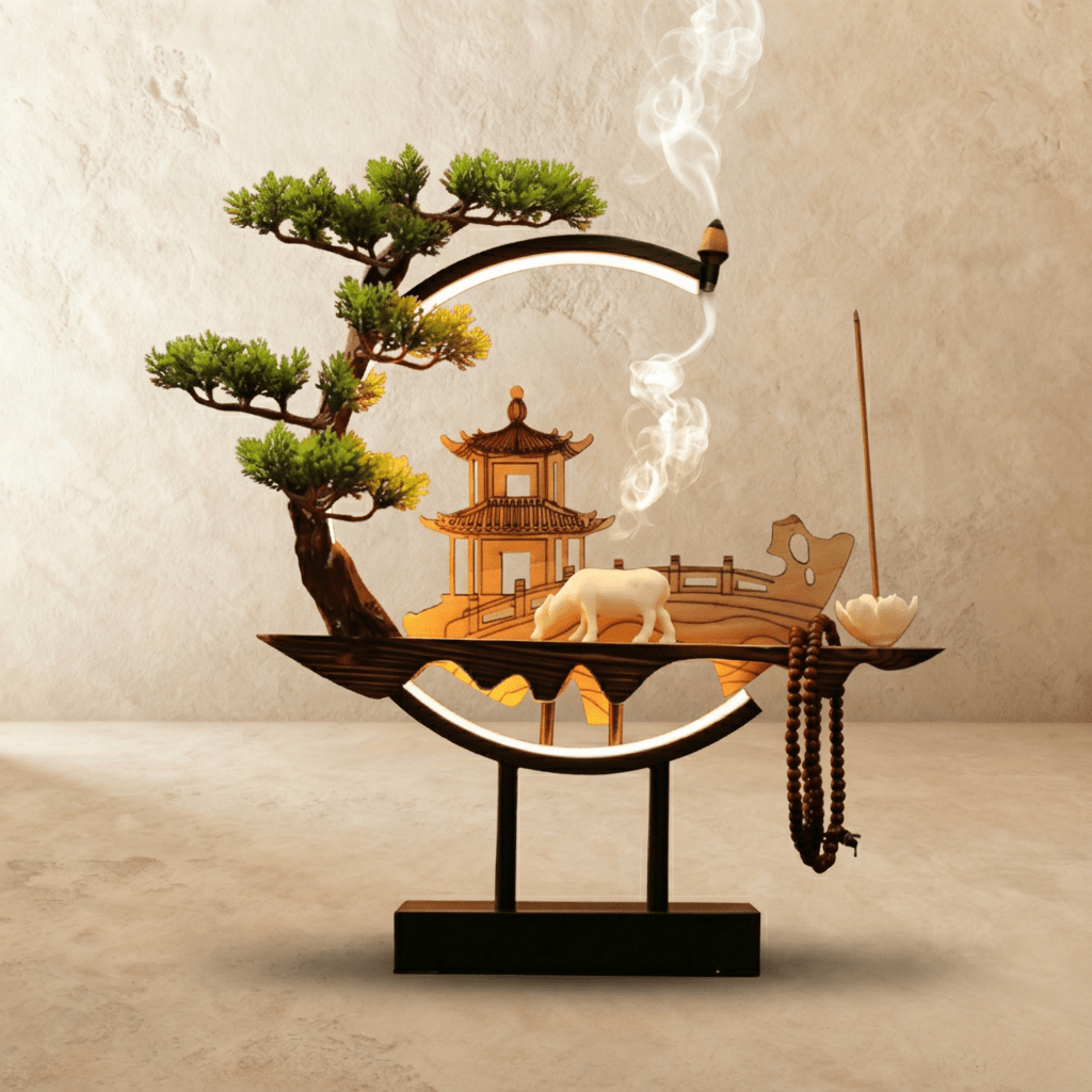Tranquil Incense Burner Table Lamp