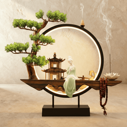 Tranquil Incense Burner Table Lamp