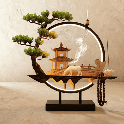 Tranquil Incense Burner Table Lamp
