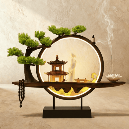 Tranquil Incense Burner Table Lamp
