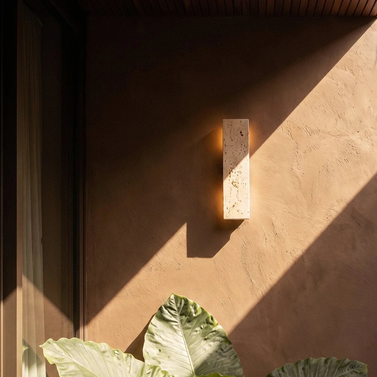 Veil Travertine Wall Lamp