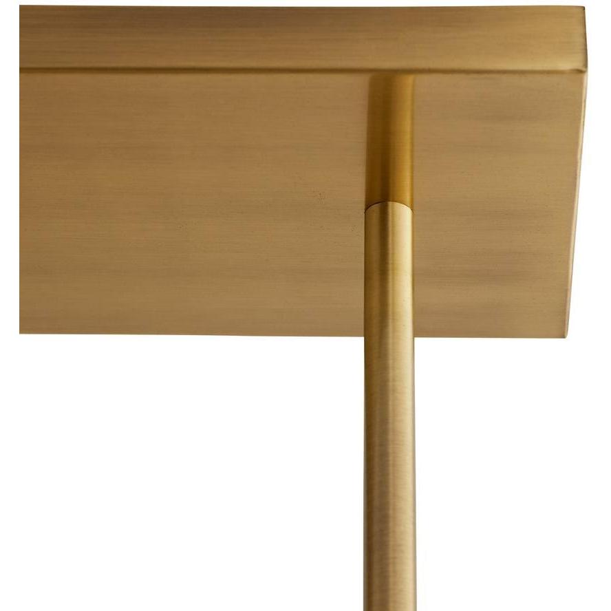Walnut Slat Five-Globe Chandelier