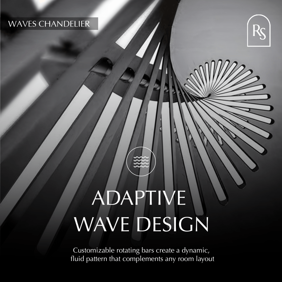 Waves Chandelier