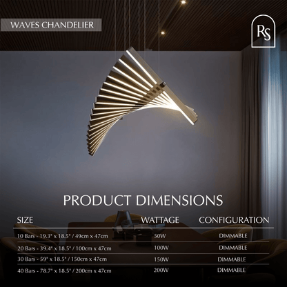Waves Chandelier