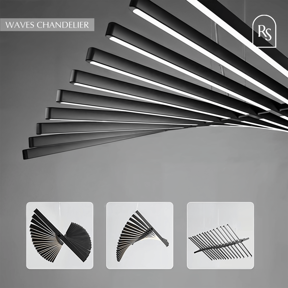 Waves Chandelier