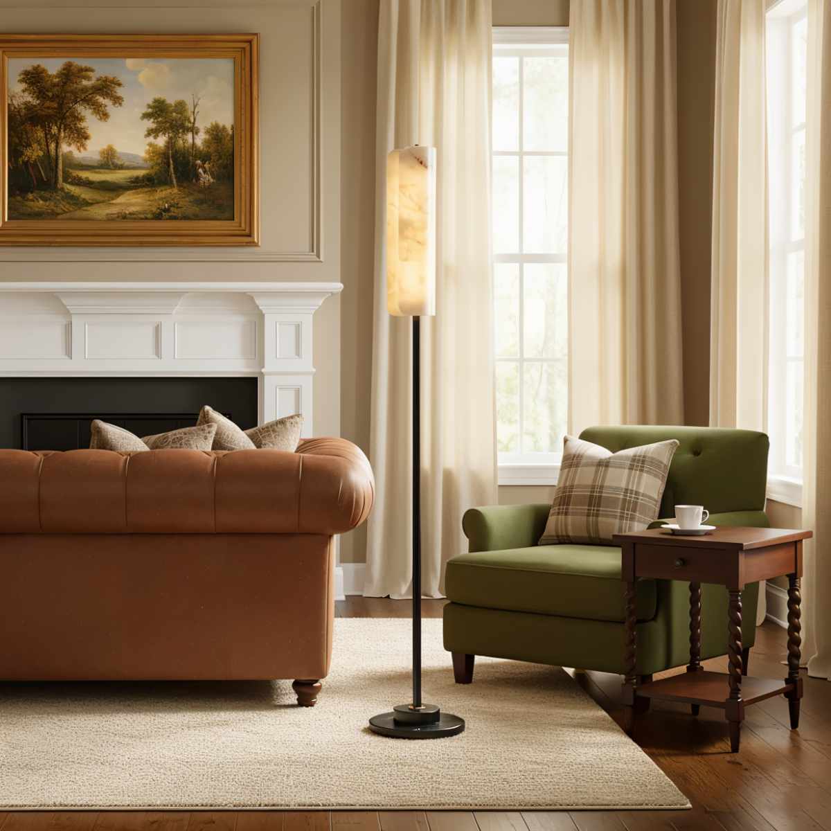 Zazu Alabaster Floor Lamp